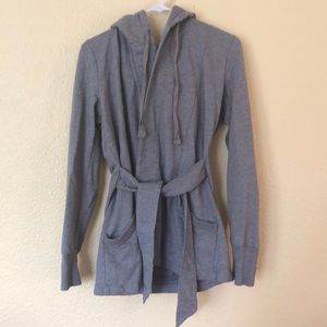 Lucky Brand Gray Wrap Around Hoodie